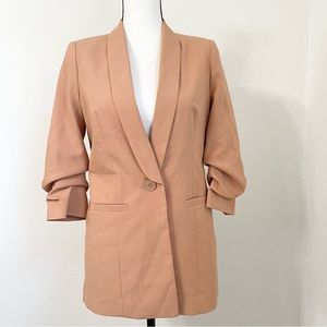 ASOS DESIGN mix & match tailored suit blazer in blush. Size 8